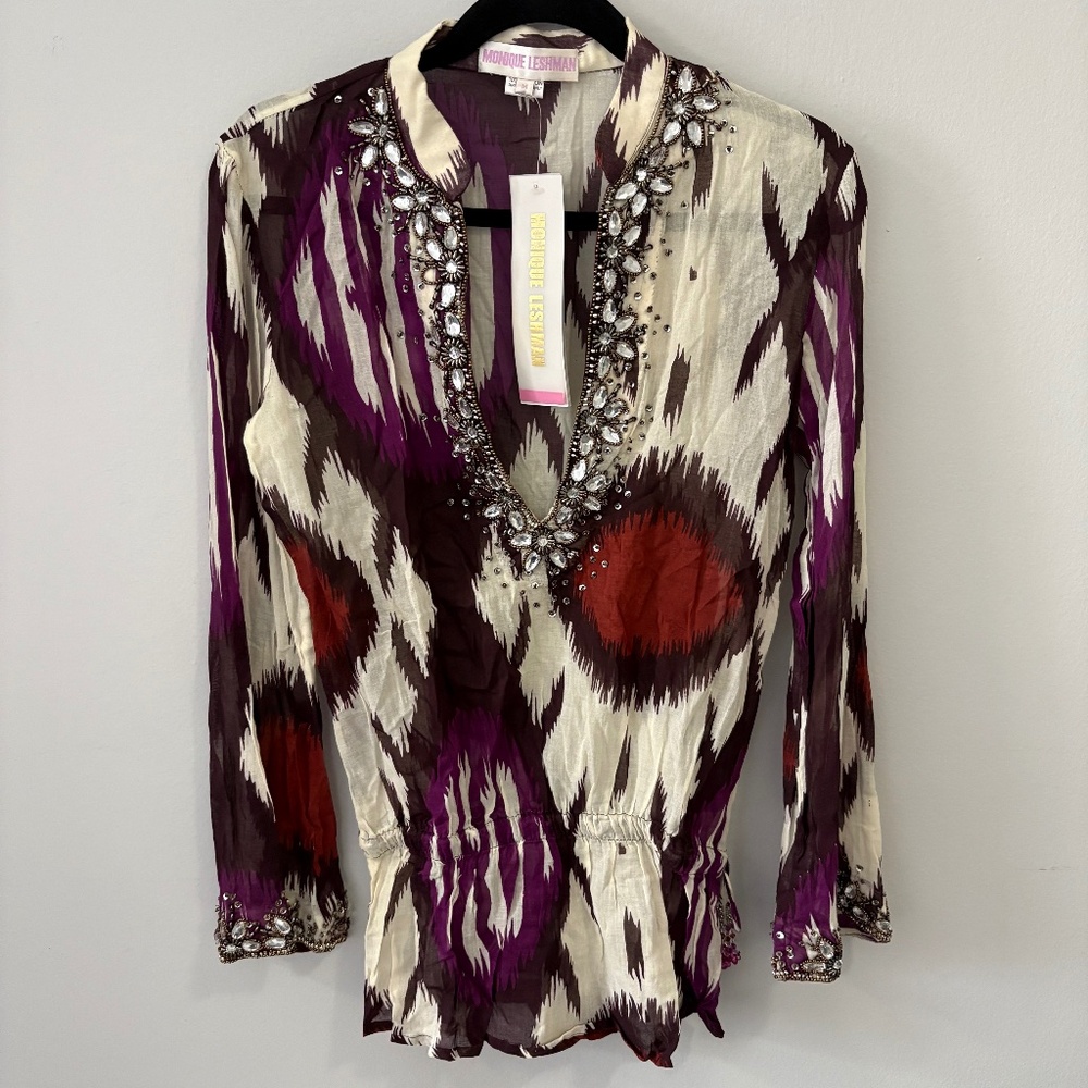 Monique Leshman Woman's Tunic Top NWT Size M
